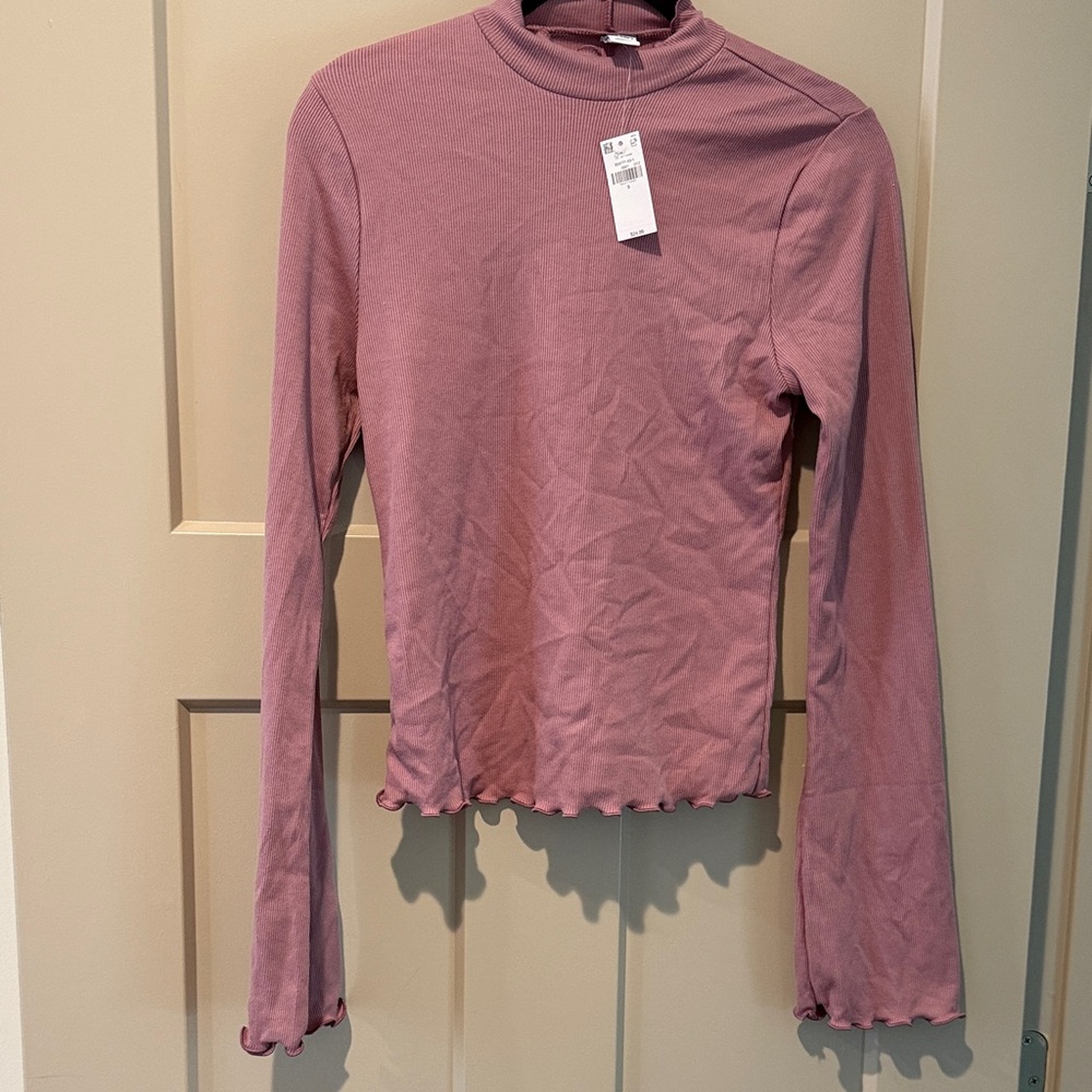 Old Navy Dusty Rose Long Sleeve Tee